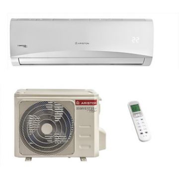 Aer conditionat Ariston SYROS NET 25 9000 BTU, controlat prin Wi-Fi, agent frigorific R32, clasa energetica A++, follow me, 2D INVERTER / 3D INVERTER