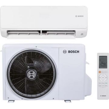 Aparat de aer conditionat Bosch Climate 6000i Inverter 9000 BTU, Clasa A+++/A++, 25 mp, Turbo, Timer, Repornire automata, Eco, Sleep, I-clean, Dezumidificare, Follow me (Alb)