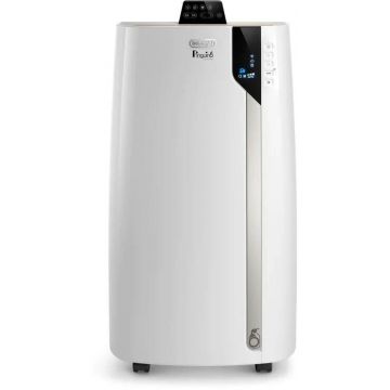 Aparat de aer conditionat portabil De'longhi Pinguino Care4Me EX130, 13000 BTU, Clasa A, Afisaj LED, Dezumidificare, Tehnologie MyEcoRealFeel, Cool Surround, Asistent vocal (Alb)